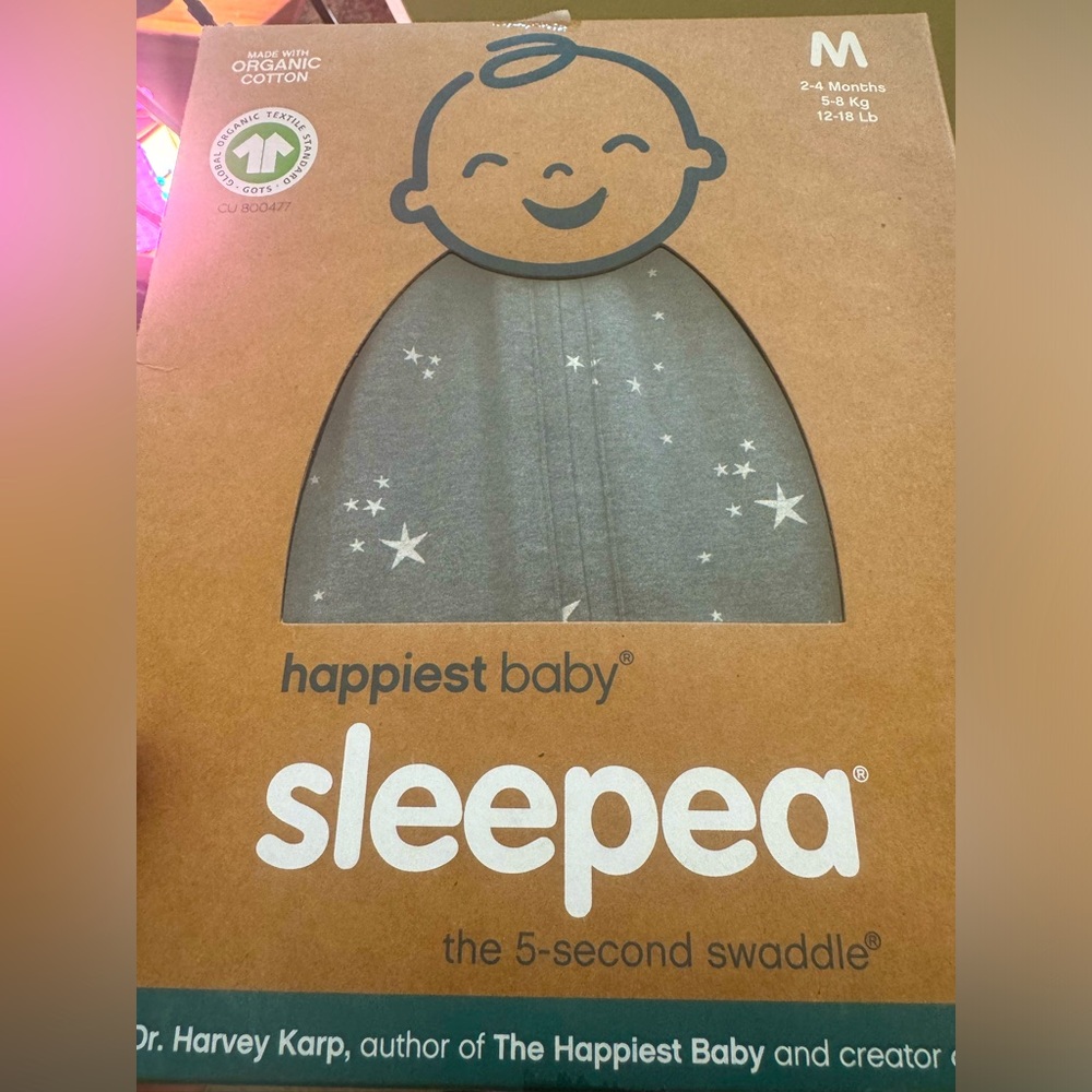 New in box happiest baby sleepea sleep sack grey